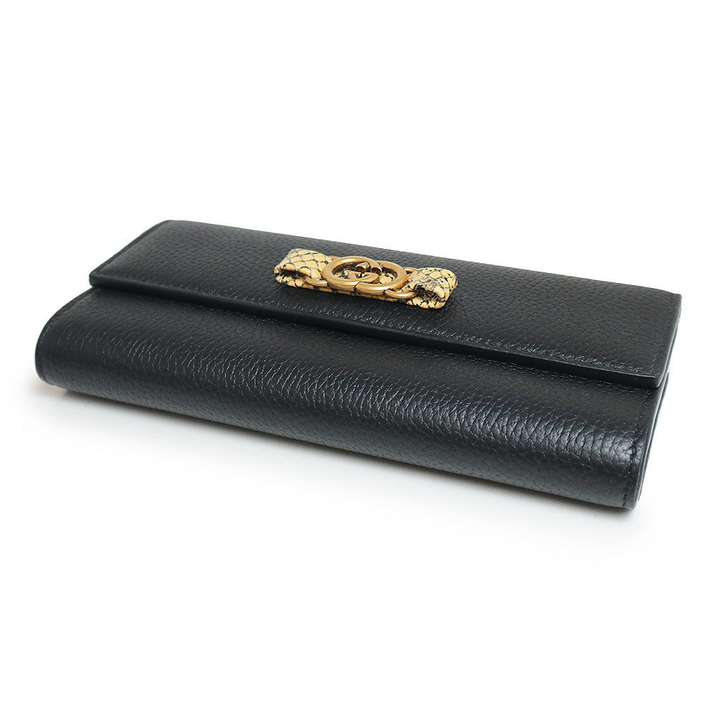 Gucci G Python Bow Wallet Bifold Long Calfskin Le… - image 7